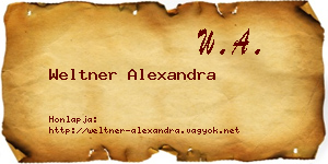 Weltner Alexandra névjegykártya